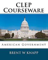 CLEP Courseware: American Government 1452833028 Book Cover