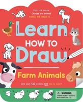 Learn How to Draw: Farm Animals: with Over 50 Stickers & Lots to Color 1837955735 Book Cover