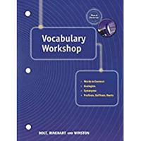 Vocabulary Workshop: Third Course (Elements of Language) 0030560284 Book Cover