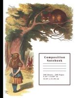 Alice in Wonderland & Cheshire Cat Composition Notebook: Isometric Grid Paper Composition Notebook 100 sheets / 200 pages, 9-3/4" x 7-1/2" 1725941457 Book Cover