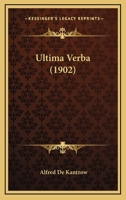 Ultima Verba 1116251906 Book Cover