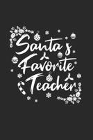 Christmas Santa's Fave Teacher Notebook: Notebook / 6x9 Zoll / 120 ruled Pages 1712341111 Book Cover