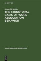 The Structural Basis of Word Association Behavior 3110997851 Book Cover