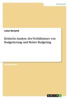 Kritische Analyse Des Verhaltnisses Von Budgetierung Und Better Budgeting 3638668819 Book Cover