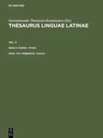 Thesaurus Linguae Latinae: Pubertas-Pulso 3110203723 Book Cover