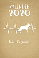 Kalender 2020: Beiger Tageskalender Deutscher Schäferhund Herzschlag Hunde 2. Halbjahr Juli Dezember ca DIN A5 weiß über 190 Seiten 1650658648 Book Cover