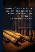 Predigt Über Joel Ii, V. 16 - 19, Von Den Freundlichen Gesinnungen Gottes Gegen Ein Geängstigtes Volk 127411957X Book Cover