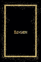 Logan: Name Logan Monogram Notebook - 120 Pages - Size 6x9, Soft Cover, Matte Finish- Gold Confetti Glitter Monogram Blank Lined Note Book, Writing Pad, Journal or Diary Kids, Girls Men & Women 1660323010 Book Cover