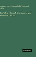 Kant's Rede De medicina corporis quae philosophorum est (German Edition) 3386566995 Book Cover
