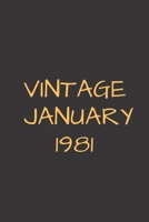 vintage  January 1981: vintage  January 1981 Notebook /Journal Gift ,120 pages 6*/9*, Soft Cover ,matte  Cover B083XT1HD8 Book Cover