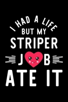 I Had A Life But My Striper Job Ate It: Hilarious & Funny Journal for Striper Funny Christmas & Birthday Gift Idea for Striper Striper Notebook 100 pages 6x9 inches 1704244145 Book Cover