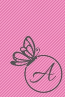 A: Initial A Monogram Notebook Journal Gift Circular Butterfly design 1673786006 Book Cover