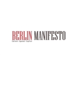 Berlin Manifesto: Culture Against Capital B0G7NQN3ZM Book Cover