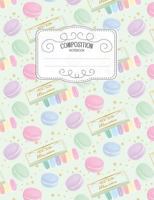 Composition Notebook: Kawaii College Ruled Narrow Line Comp Books for School - Rainbow Mint Macarons 1797505939 Book Cover