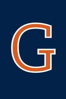 G: Monogram Journal A Initial, Writing Composition Notebook or Diary. Navy with Orange Alphabet Letter - 6" x 9" 110 College Ruled Blank Lined Pages With Space For Date. 1080799605 Book Cover