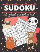 Sudoku 200 Puzzles for Smart Kids: 4LEVELS EASY MODERATE HARD SUPER HARD, tips and secrets to solve sudoku Over 200 Brain Teasing Puzzles for smart kids 1711346535 Book Cover