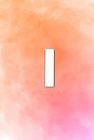 I: Initial I Notebook for Womens and Girls, Pink Purple 6 x 9 120 pages 1670456218 Book Cover