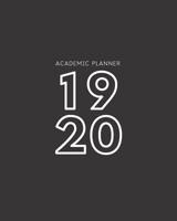 19 20: Weekly and Monthly Academic Calendar/Agenda July 2019 - June 2020 Solid Professional Black 1074046366 Book Cover