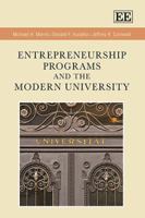 Entrepreneurship Programs and the Modern University 1782544623 Book Cover