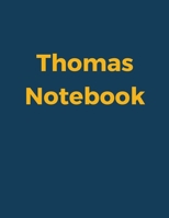 Thomas Notebook: Blue Navy Cover, College Ruled, 100 Sheets, 8.5 x 11 (Letter Size), White Paper 1677244275 Book Cover