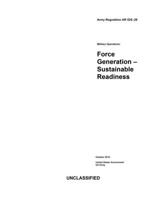 Army Regulation AR 525-29 Military Operations: Force Generation - Sustainable Readiness October 2019 1698919972 Book Cover