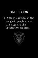 Capricorn: Zodiac Gifts - Small Lined Writing Journal or Notebook (Card Alternative) (Definition, Humor) 1696984181 Book Cover