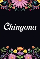 Chingona Journal: Watercolor Floral Notebook, 120 pages, Blank Lined, 6x9 Inches 1695727819 Book Cover