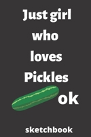 just girl who loves pickles OK sketchbook: 120 Blank Lined Pages - 6 x 9 sketchbook With Funny pickles Print On The Cover.Cute Gift Idea For pickles Lover, sketchbook ideal for writing your ideas, per 1676571833 Book Cover