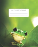 Composition Notebook: Inquisitive Frog School Notebook with College Ruled Paper for Middle, Elementary, High School and College 1687835438 Book Cover