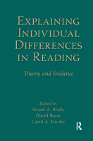 Explaining Individual Differences In Reading: Theory And Evidence (New Directions In Communication Disorders Research) 1138381209 Book Cover