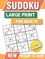 Sudoku Large Print for adult: Medium to Hard, big numbers B0CLVHZDXZ Book Cover