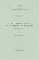 Sancti Ephraem Syri In Genesim Et In Exodum Commentarii 904290187X Book Cover