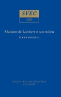 Madame de Lambert Et Son Milieu 072940417X Book Cover