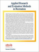 Applied Research and Evaluation Methods in Recreation 0736077197 Book Cover