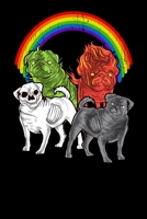 4 Pugs Of The Apocalypse: Funny Zombie Dog Halloween, College Ruled Lined Paper, 120 pages, 6 x 9 1696529999 Book Cover
