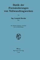 Statik Der Formanderungen Von Vollwandtragwerken 3211800514 Book Cover
