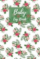 Baby Log Book: baby daily breastfeeding feeding newborn twin record and tracker journal log book nanny Gift / log book fornewborns or twins /White Floral Cover B083XWM88H Book Cover