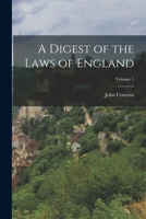 A Digest of the Laws of England; Volume 1 1018002715 Book Cover