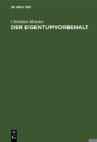 Der Eigentumvorbehalt 3112686519 Book Cover