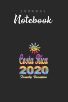 Journal Notebook: Costa Rica Family Vacation 2020 Spiral Sun Rainbow Spitural Blank Pages Rule Lined Journal Notebook with Black Cover Size 6in x 9in  x120 Pages for Kids or Men and Women to Write in 1660457254 Book Cover