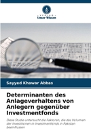 Determinanten des Anlageverhaltens von Anlegern gegenüber Investmentfonds (German Edition) 6208628806 Book Cover