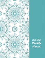 2020-2021 Monthly Planner: Teal Floral Two Year (24 Months) Monthly Calendar Planner with Inspirational Quotes Holidays and Observances 1710024240 Book Cover