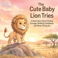 The Cute Baby Lion Tries: A Sweet Story About Finding Courage, Building Confidence, and Never Giving Up (Wildwood Wisdom Tales) B0GRNWJJVC Book Cover