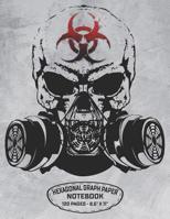Hexagonal Graph Paper Notebook 120 Pages - 8.5" X 11": Skull Biohazard Symbol Design For Organic Chemistry Science Composition Notebook Biochemistry Student Lab Note Book 1080219226 Book Cover