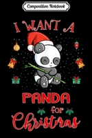 Composition Notebook: Funny Panda For Christmas Xmas Pajama Journal/Notebook Blank Lined Ruled 6x9 100 Pages 170859230X Book Cover