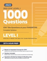 2022 CFA Level 1: Critical 1000 Questions for 2022 CFA Exams B0B1B7CL7M Book Cover