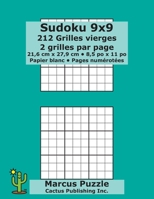 Sudoku 9x9 - 212 Grilles vierges: 2 grilles par page; 21,6 cm x 27,9 cm; 8,5 po x 11 po; papier blanc; num�ros de page; Number Place; Su Doku; Nanpure; 9 x 9 mod�les de puzzles 168956198X Book Cover