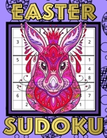 Easter Sudoku: Sudoku Puzzles Game Book with Solutions for Kids, Teens, Seniors, Adults - One Puzzle Per Page - Large Print - Purple Eggs Pattern ... - Perfect Easter Basket Stuffers Gift. B08Y4RQB4T Book Cover