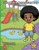 Cute Black American Boy Coloring Book B0GKX48L85 Book Cover