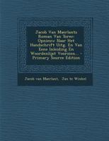 Jacob Van Maerlants Roman Van Torec: Opnieuw Naar Het Handschrift Uitg. En Van Eene Inleiding En Woordenlijst Voorzien... 1018759905 Book Cover
